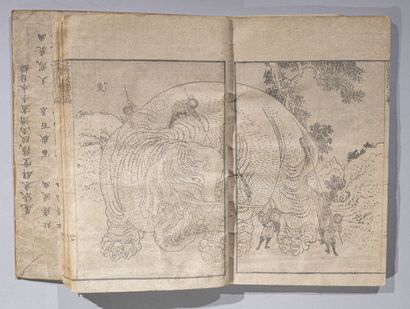 null JAPAN, 19th century 

Katsushika Hokusai (1760-1849)

Print album, volume 13...
