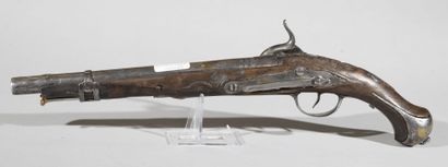 null France

Pommel gun transformed with percussion

Moulded wooden mounting, iron...