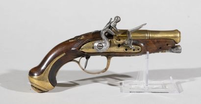 France

Pistolet de carrosse à silex en bronze

Monture...