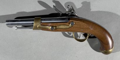 null France

Copy of pistol model year XIII

Stock light wood, cap brass platinum...