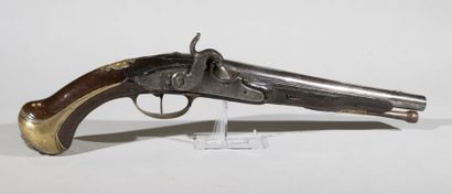 null France

Pair of cavalry officer's pistols transformed to piston 

Wooden frame...