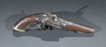 null France

Atypical pistol with the miquelet transformed with piston 

Wooden mounting,...