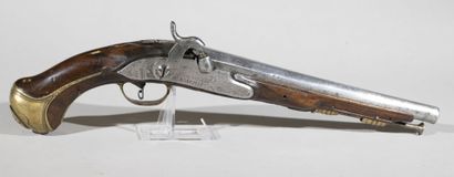Pistol of voyage transformed 

Wooden mounting...