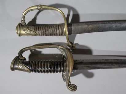 null France

Set of 2 infantry sabers 

One 1845 bad condition, (92 cm) and one 1821...
