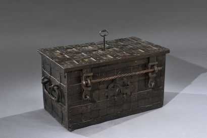 GERMANY

Iron chest with two lateral drop...