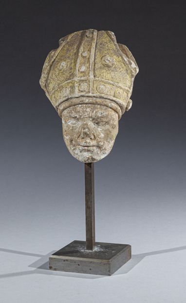 France, 16th century 

Head of a mitred bishop...