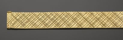 Ribbon bracelet in 18K yellow gold (750°/°°)...