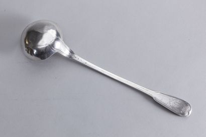 null Ladle in silver model with nets, monogrammed in a leafy shield 
Paris, 1784-1788
Master-smith...