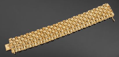 Bracelet ruban en or jaune 18K (750°/°°)...