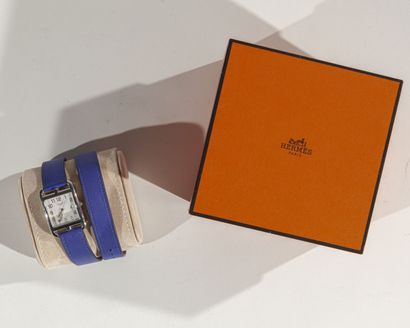 null HERMÈS
Steel watch, "Cape Code" collection, reference CC2.710, square dial with...