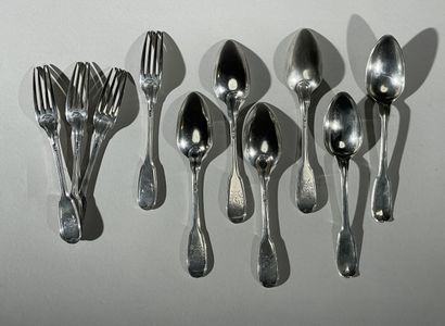 Set of cutlery for entremet composed of six...