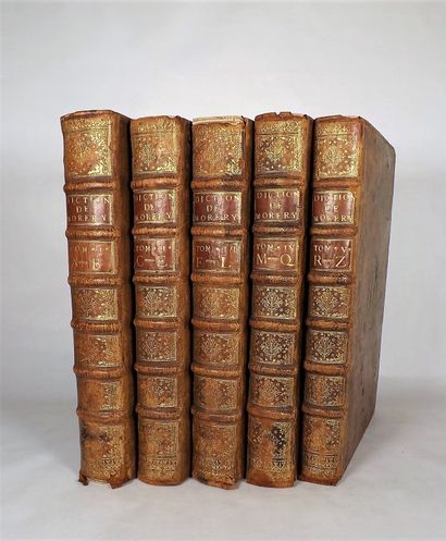 null MORERI (Louis). Le grand dictionnaire historique. 5 volumes in-folio, veau,...