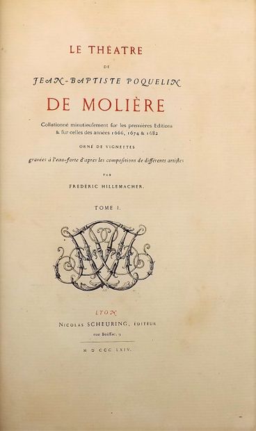 null MOLIERE. The theater of Jean-Baptiste Poquelin de Molière. Meticulously collated...