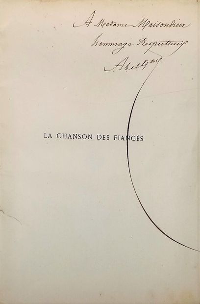 null [GAY (Abel)]. La chanson des fiancés. Lyon, Imprimerie Louis Perrin, 1867. In-8...