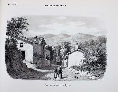 null ALBUM DE PAYSAGES DES ENVIRONS DE LYON. Lyon, chez Pintard (1850). In-8 oblong,...
