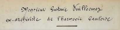 null Manuscript - VUILLERMOZ (Gustave). THE GREAT THEATER OF LYON since 1810 (to...