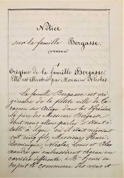 null Manuscrit - [VARAX (de)]. Les châteaux des ancêtres de ma fille Agarithe de...