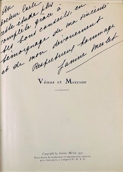Curiosa - MERLET (Janine). Vénus et Mercure....