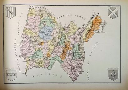 null DEBOMBOURG (G). Atlas historique du département actuel de l'Ain. 1859. 2 parties...