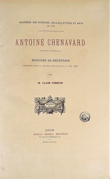 null Manuscrit - CHENAVARD (Antoine). Textes manuscrits et imprimés concernant Antoine...