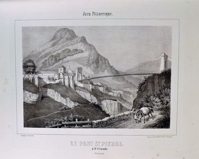 null SAURIA (Charles). Le Jura pittoresque. Recueil de 24 vues lithographiées représentant...