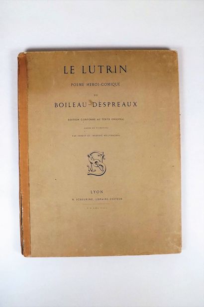 null BOILEAU-DESPREAUX. The lectern, heroic-comic poem. Lyon, Scheuring, Impression...