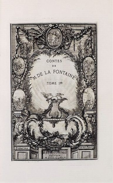 null LA FONTAINE (Jean de). Contes et nouvelles. Lyon, Scheuring (Imp. Louis Perrin-Marinet),...