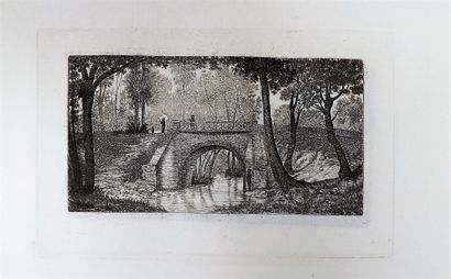 null VIBERT (Tony). Charbonnières-Les-Bains. Album of 10 etchings. Lyon, Guurg, (1881)....