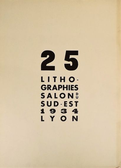null SALON 1934. 25 LITHOGRAPHIES SALON DU SUD EST LYON 1934. Lyon, Imprimerie Durand-Girard,...