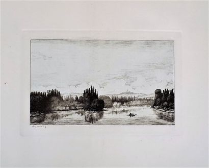 null VIBERT (Tony). Album with 50 etchings (20 x 12 cms), bound in 1 volume in folio...