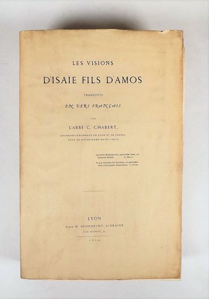 null CHABERT (Abbot C.). The visions of Isaiah Son of Amos, translated into French...