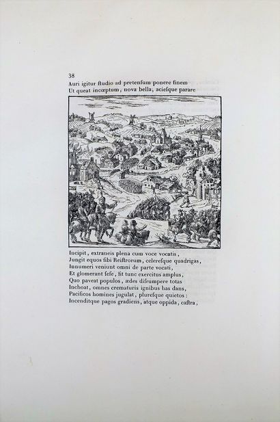 null DE TRISTIBUS FRANCIAE. Libri Quatuor. Lugduni, per Ludovicum Perrin, 1840. In-4°,...