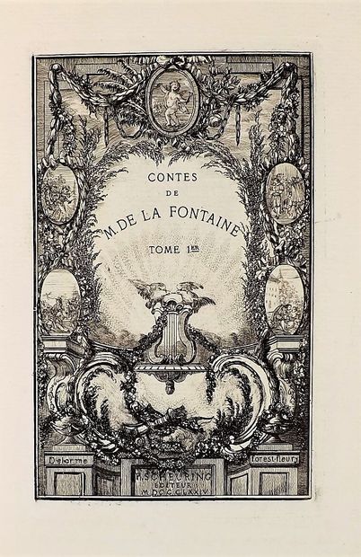 null LA FONTAINE (Jean de). Contes et nouvelles en vers… Lyon, Scheuring (Imp. Louis...