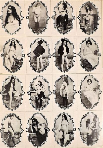 null Curiosa - FOLDER entitled Porno1900, including about 150 nude reproductions...