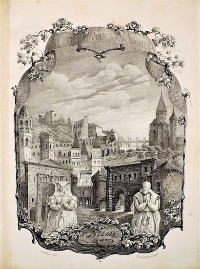 null ALBUM DE SAONE ET LOIRE. Macon, Pelliat, sans date (vers 1840). In-4°, basane...