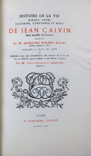 null CHASTEL (Louis-François). Histoire de la vie, moeurs, actes, doctrine, constance...