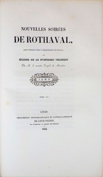 null [NOLHAC (J.B.M.)]. SOIREES DE ROTHAVAL, PETIT HAMEAU DANS LE DEPARTEMENT DU...