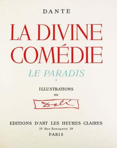 null DANTE. La Divine Comédie. L'enfer - Le Purgatoire - Le Paradis. Illustrations...