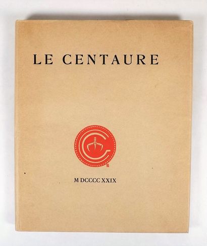 null CENTAURE (Le) - GUERIN. (Maurice de). Le Centaure. Lyon, le Cercle Gryphe, 1929....