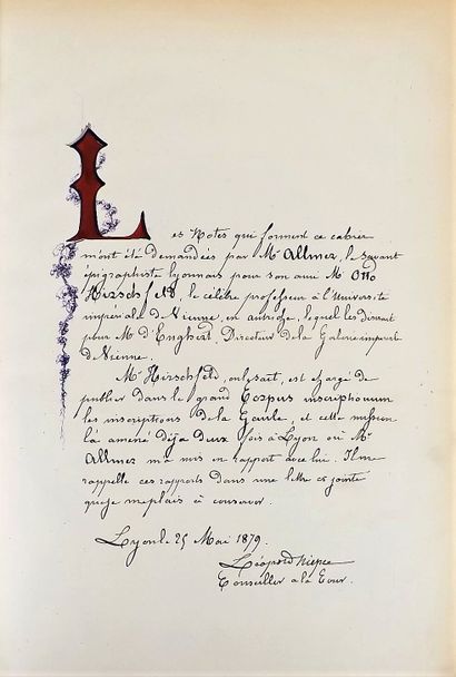 null Manuscrit - NIEPCE (Léopold). ARTICLES ET NOTICES. 1879-1880. In folio de 20...