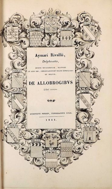 null DU RIVAIL (Aymar). De Allobrogibus Libri Novem, ex autographo codice bibliotecae...
