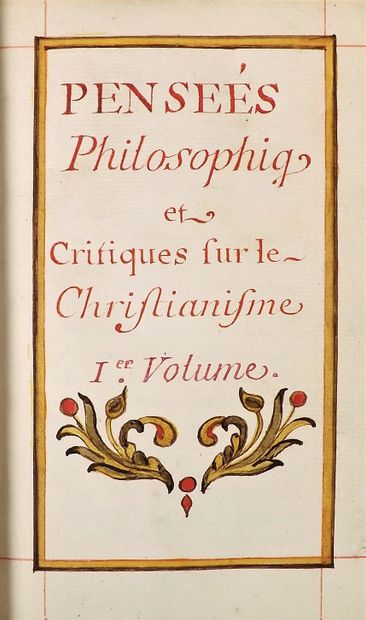 Manuscript - [Anonymous]. PHILOSOPHICAL AND...
