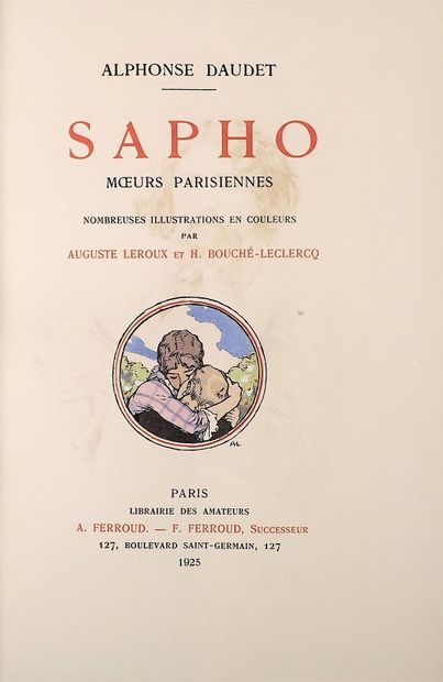 null FLAUBERT (G). Salammbô. Paris, Rombaldi, 1935. In-8, demi-chagrin cerise, dos...