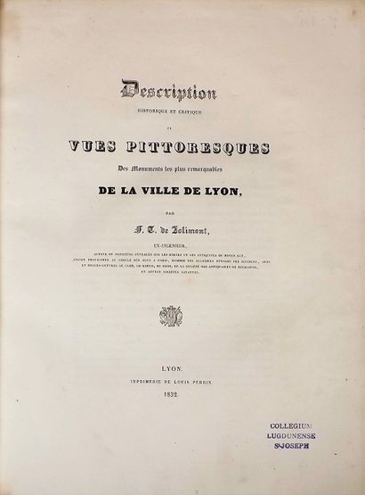 null JOLIMONT (F.-T. de). Description Historique et Critique et Vues Pittoresques...