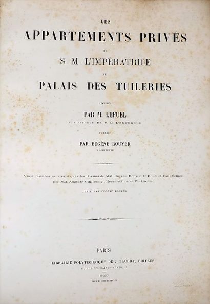 null DARDEL (René). Monographie du Palais du Commerce de Lyon. Paris, Morel (Imprimerie...