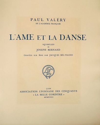 null ASSOCIATION LYONNAISE DES CINQUANTE " LA BELLE CORDIERE ". 
VALERY (Paul). The...