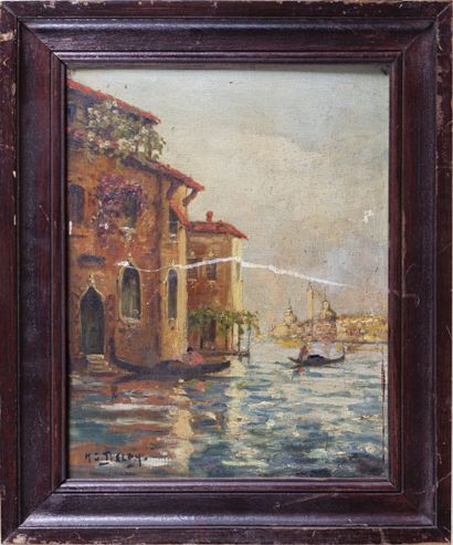 null JACQUES HENRI DELPY (1877-1957)

Vue de Venise, 

Huile sur panneau, signée...