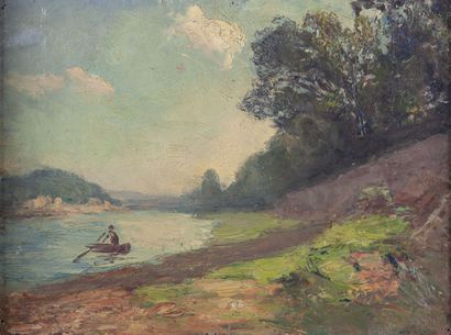 null Gabriel Trévoux (1859-1942)

Vue d'un pêcheur en bord de rivière

Huile sur...