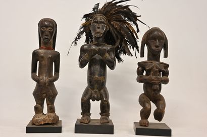 null AFRIQUE - Style Fang

Ensemble de trois fétiches en bois sculpté patiné; un...