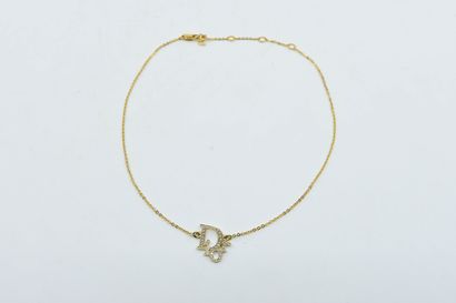 DIOR
Gold-plated metal chain necklace holding...